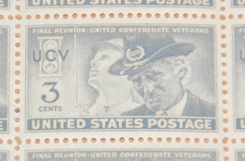 1951 sheet of stamps, United Confederate Vets, Sc# 998