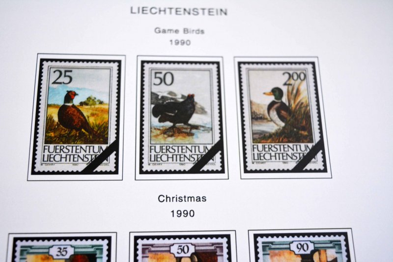 COLOR PRINTED LIECHTENSTEIN 1912-2010 STAMP ALBUM PAGES (166 illustrated pages)