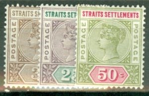 IO: Straits Settlements 83-7 mint CV $106.50; scan shows only a few