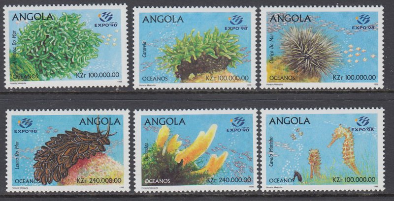 Angola 1011-1016 Marine Life MNH VF