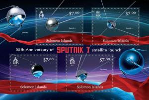 SOLOMON ISLANDS 2013 SHEET SPACE SPUTNIK 1 slm13110a