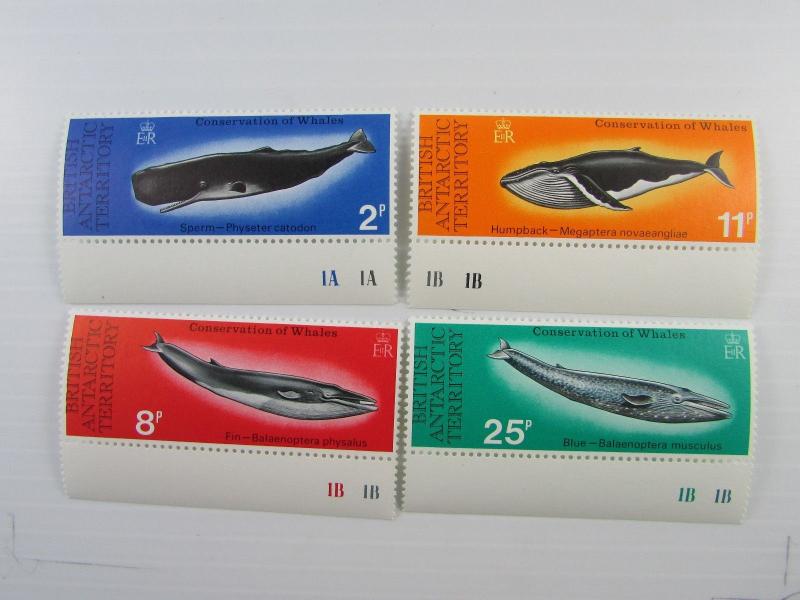 British Antarctic Territory SC #64-67 CONSERVATION OF WHALES  MNH set