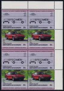 St Vincent Grenadines Union Is 144 TR Block Specimen o/p MNH Car, Datsun 240 Z