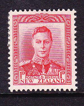 NEW ZEALAND 1938  1d RED  KGVI  MLH  SG 605