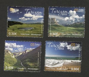 MONTENEGRO-MNH** SET-TURISM-NATURE-MOUNTAIN-RIVER-LAKE-2011..