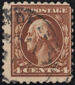 SC#427 4¢ Washington Single (1914) Used