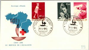 Belgium FDC 1963 - One Hundred Years Serving Humanity - F29503
