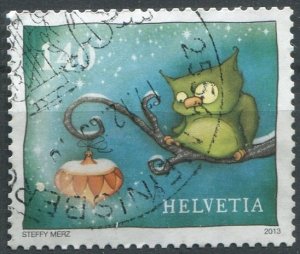 Switzerland Sc#1505 Used, 140c bl grn & multi, Christmas 2013 (2013)