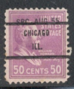 US Stamp #831x71 - William H. Taft Presidential Issue 1938 w/ Precancel