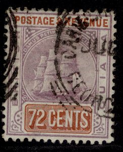 BRITISH GUIANA QV SG203, 72c dull purple & red-brown, FINE USED. Cat £55.