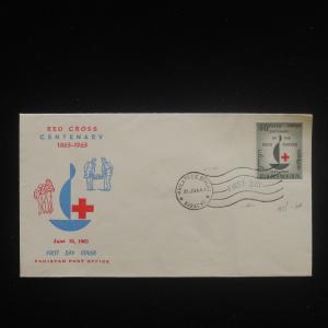 ZS-Y230 RED CROSS - Pakistan, Fdc, 1863-1963 Centenary Cover