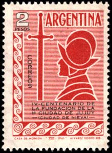 Argentina #732, Complete Set, 1961, Never Hinged