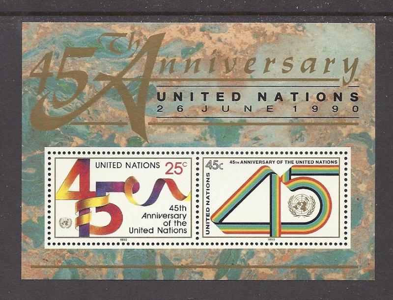 UN New York issue Sc #579  fine mint unhinged Souvenir Sheet