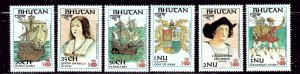 Bhutan 584-89 MNH 1987 Discovery of American Anniv (102)(fe5777)