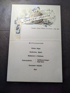 1899 Norddeutscher Lloyd Menu Postcard Speise Karte Undivided Jontzen Bremen