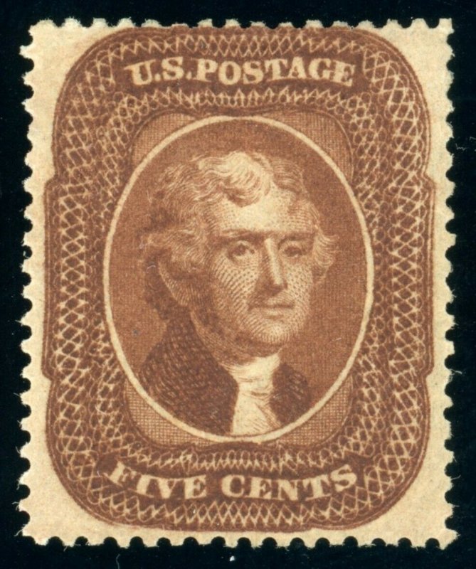 US Stamp #30 Jefferson 5c - PSE Cert - MOGPH - CV $1200.00