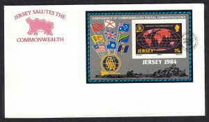 SALE Jersey Links with the Commonwealth FDC 1984 SG#MS333