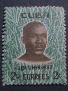 ​CUBA-1961 SC# 66 JESUS MANENDEZ-LEADER OF SUGAR INDUSTRY- MINT VERY FINE