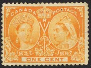 Canada Sc# 51 Used (b) 1897 1c orange Diamond Jubilee