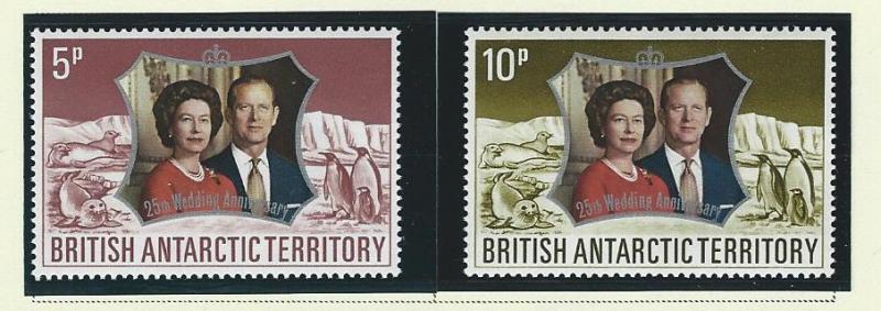 British Antarctic Territory mnh S.C.#  43 - 44