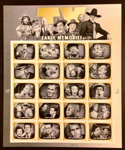 4414   Early TV Memories   MNH 44 c Sheet  of 20  FV $8.80  2009