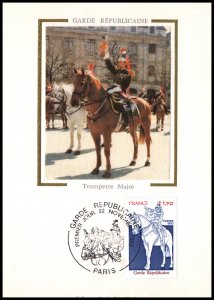 France 1717 Horse Maxi Card U/A FDC