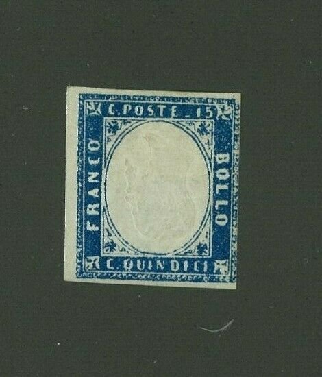 Italy 1863 15c Head Inverted Forgery of Scott 22a Mint Hinged