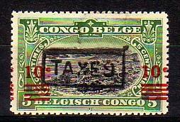 BELGIAN CONGO : COB# TX51 DUE STAMP HANDSTAMPED, MH