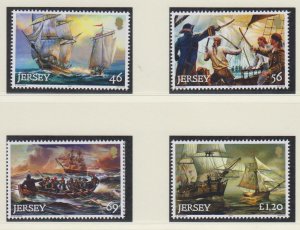 Jersey 2014, ' Pirates & Privateers' Set of 4 .  unmounted mint NHM