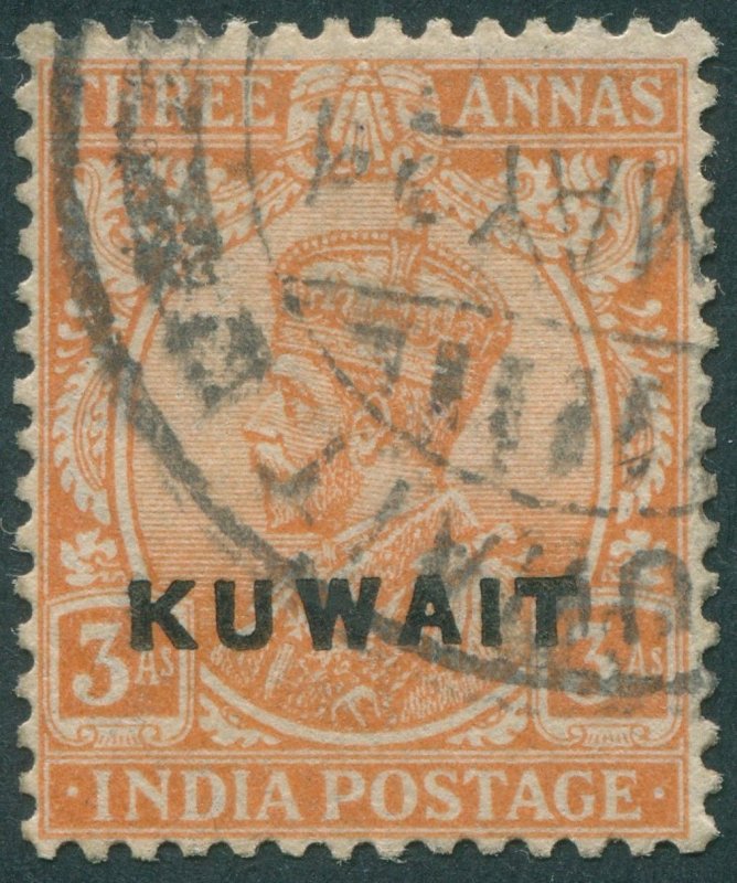 Kuwait 1923 3a dull orange SG6 used