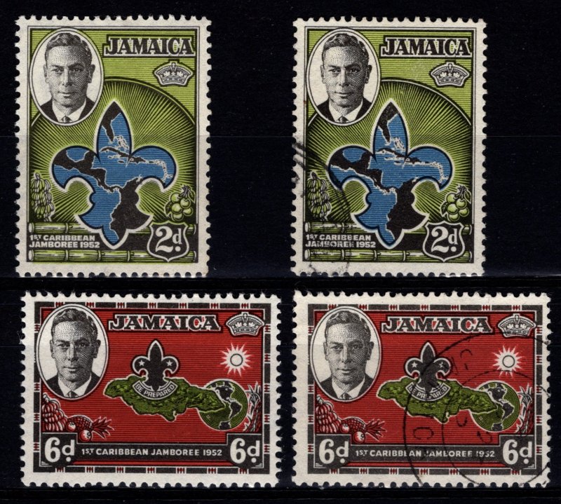 Jamaica 1952 First Caribbean Scout Jamboree, Set [Mint/Used]