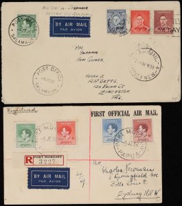 NEW GUINEA 1938 First Flight Cover Australia-New Guinea + return flight.