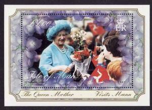 Isle of Man-SC#859-sheet-unused-NH-Queen Mother visits Mann-