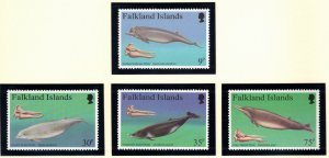FALKLAND ISLANDS 1996 Beaked Whales; Scott 663-66, SG 771-74; MNH