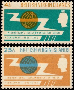 ✔️ VIRGIN ISLANDS 1965 - ITU TELE COMMUNICATIONS - Sc. 159/160 MNH ** [5CW1]