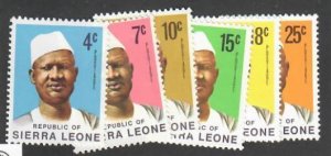 Sierra Leone; Scott 424, 426-429; 1972;  Unused; NH