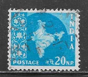 India 311: 20np Map of India, used, F-VF