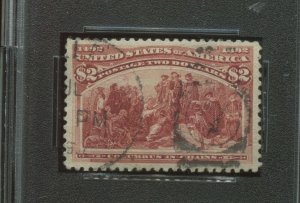 242 Columbian Exposition Issue Used Stamp PSE Graded VF-XF 85 Cert (242-PSE A1)