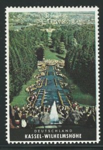 Kassel-Wilhelmshohe, Germany Tourism, Poster Stamp, Cinderella Label, N.H.