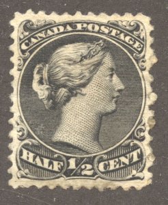 Canada Scott 21 UHR - 1868 ½c Queen Victoria, Perf 12 - SCV $40.00