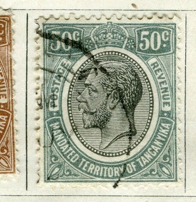 TANGANYIKA; 1927 early GV Head issue fine used 50c. value