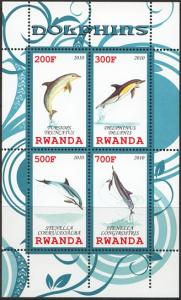 (B67) RWANDA 2010 Dolphins MNH