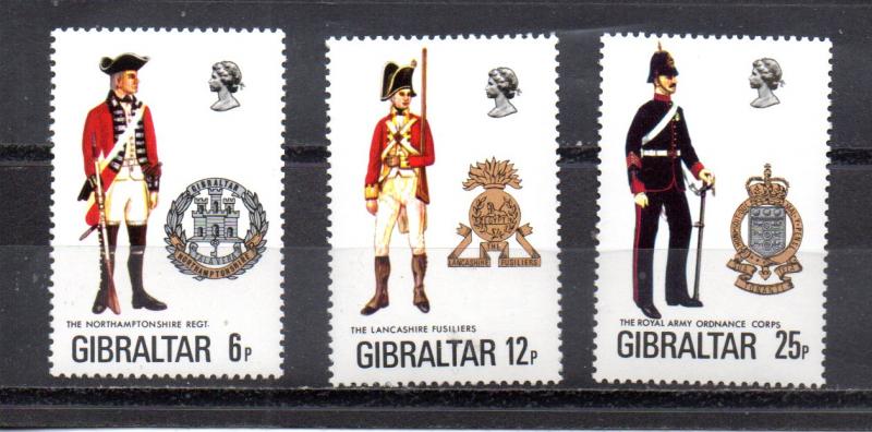 Gibraltar 331-333 MNH