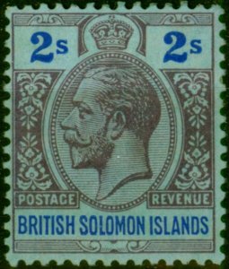 British Solomon Islands 1914 2s Purple & Blue-Blue SG34 Fine & Fresh MM