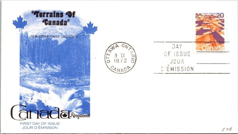 Canada 1972 FDC - Terrains Of Canada - Ottawa Ont - 20c - J8850