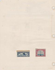 united states 1918 &1923 airmail stamps on album  page ref r8990