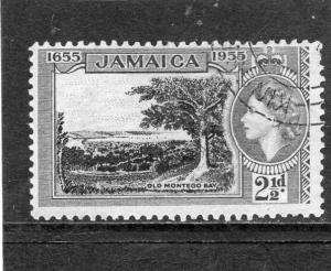 Jamaica  1955 Q E ll defins used