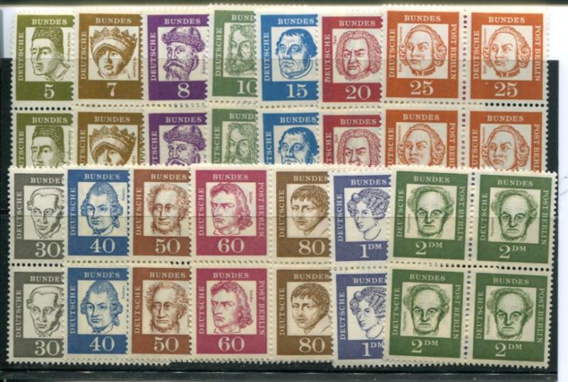 Berlin #9N176-90  Blocks 4  Mint VF NH