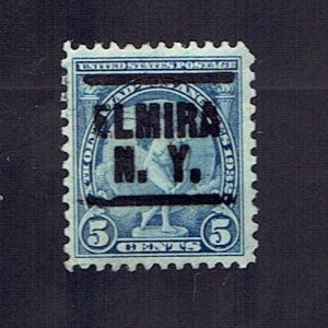 US SCOTT#719 1932 5c OLYMPICS - ELMIRA NY PRECANCEL - USED