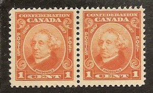 Canada   Scott  141   Macdonald     Unused Pair No Gum